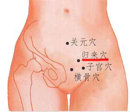 歸來(lái)穴→活血化瘀