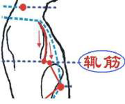 輒筋穴→治胸脅痛、嘔吐