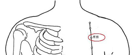 庫房穴→治胸脅脹痛