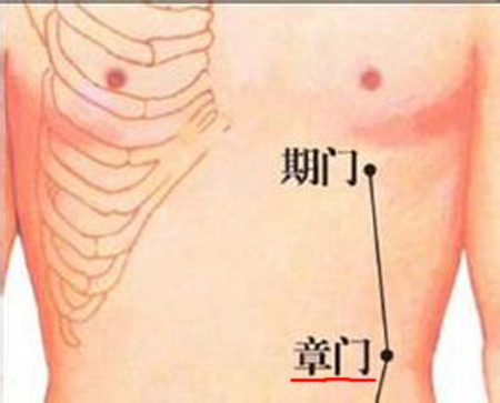 章門穴→治腹痛、腹脹