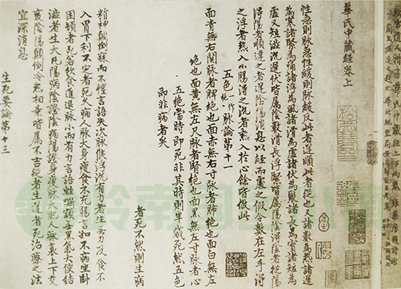 趙子昂書《中藏經(jīng)》真跡（局部）