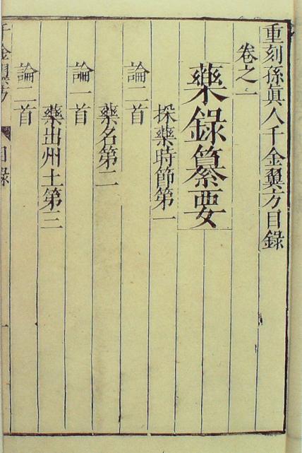 《千金翼方》書(shū)影