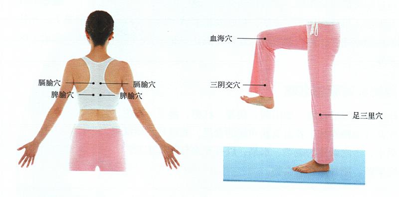 按摩穴位，改善氣血不足